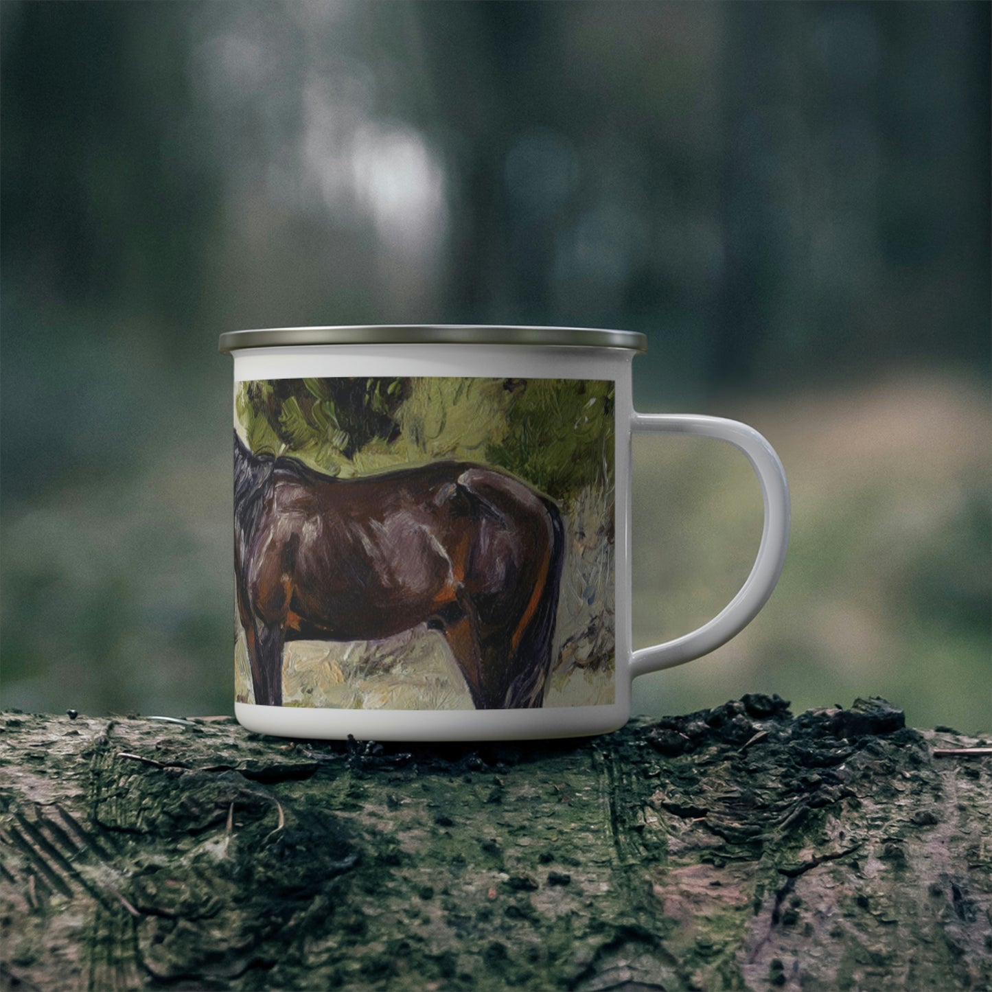 "Mustang Stud" Enamel Camping Mug
