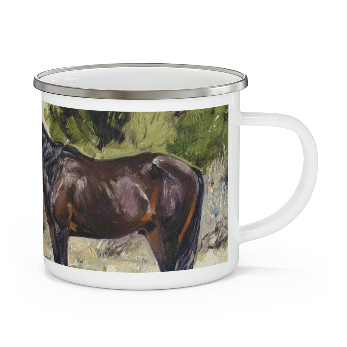 "Mustang Stud" Enamel Camping Mug