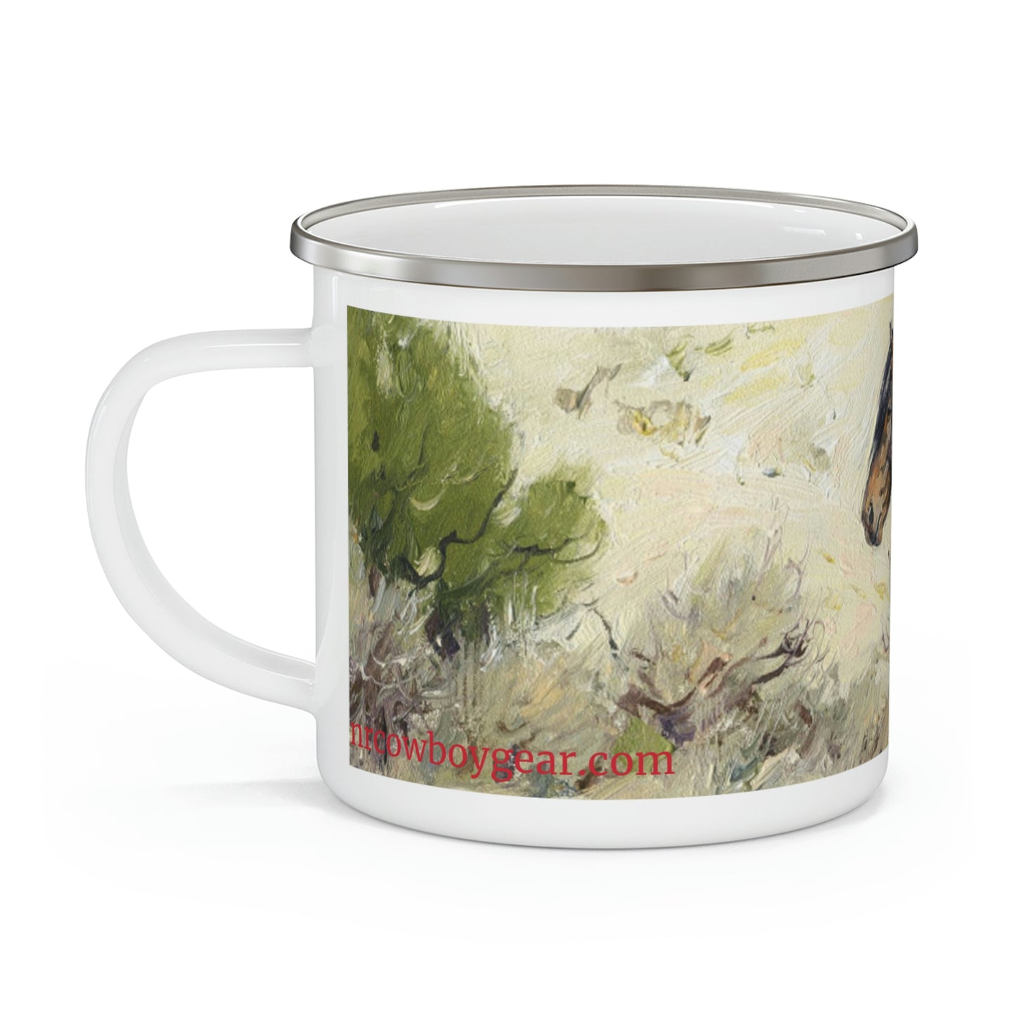"Mustang Stud" Enamel Camping Mug